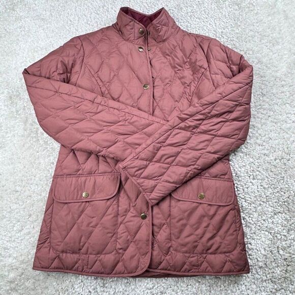 Eddie Bauer Goose Down Quilted Jacket Mauve Pink Small Petite - Picture 1 of 7